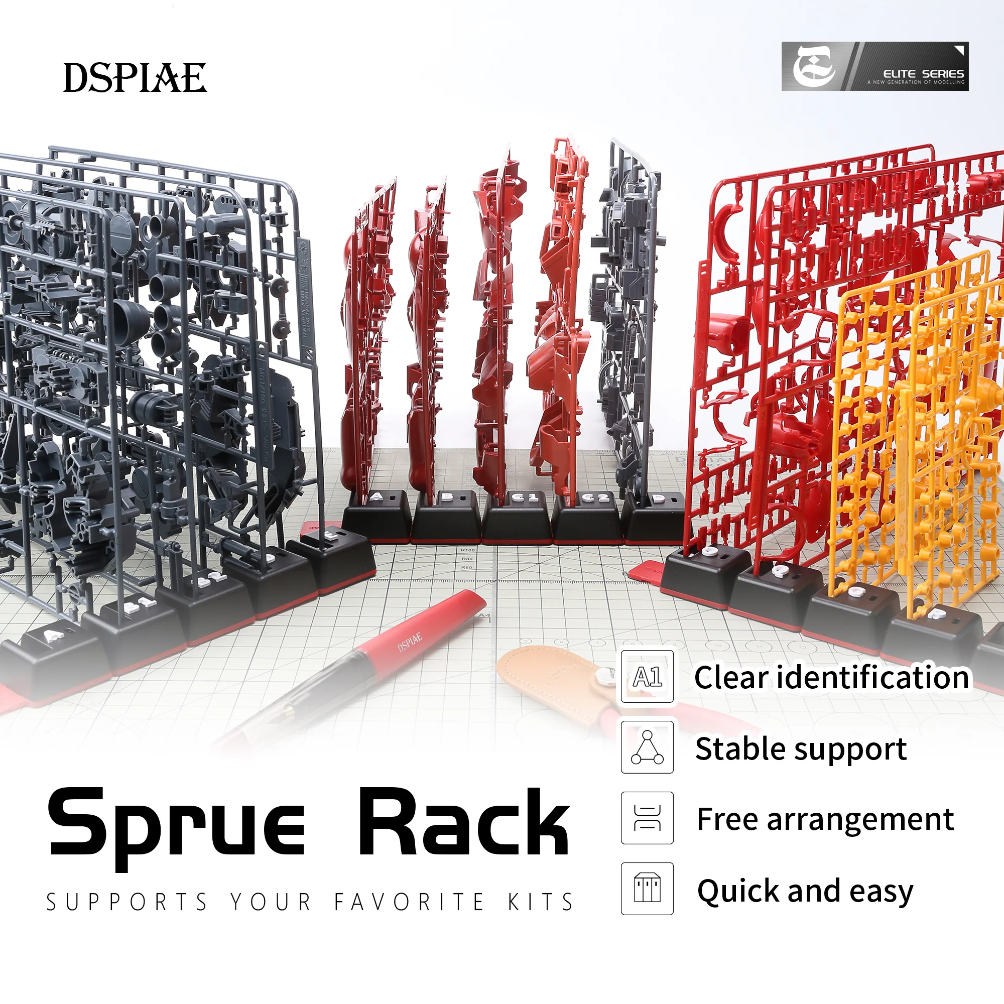 Model Kit Runner Organizer - DSPIAE PT-SR Spritzguss-Ständer Ersatzhalter für Modell-Spritzgussplatten-Aufbewahrung