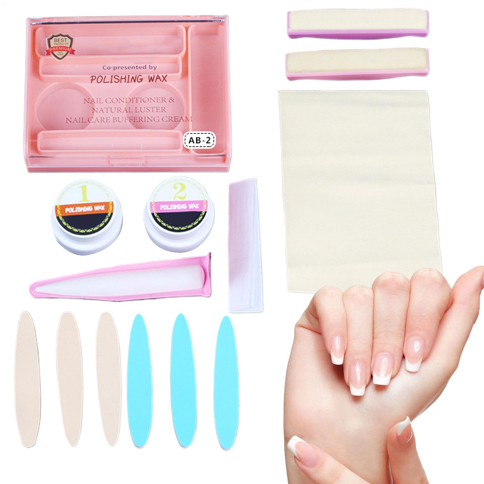 Sanding Stick Set - Nagelpolier-Wachs-Werkzeugset, Nagelpflege- und Stärkungs-Maniküre-Werkzeuge, Buffer-Nagelfeilen-Set für
