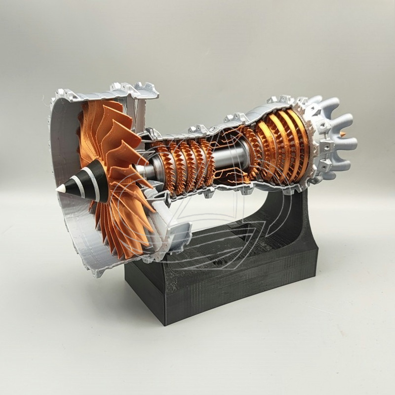 Model Kit Jet Engine - Mini-Turbofan-Motormodell, Betriebsfähiger Jet-Flugzeugmotor für Wissenschaftsexperimente, Lernbausatz
