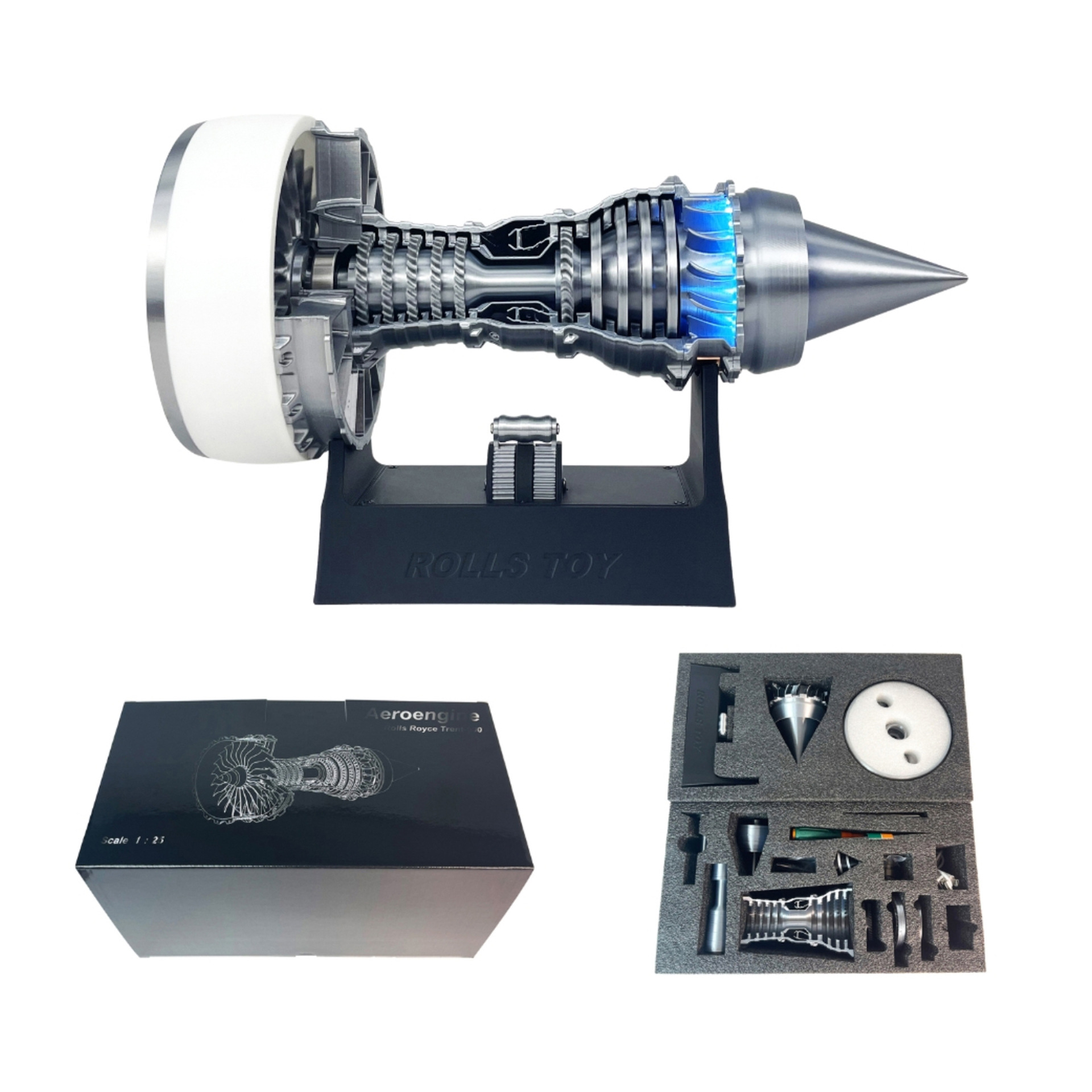 Model Kit Jet Engine - 3D-gedrucktes Turbinenmotormodell – funktionierender Flugzeugstrahl mit
