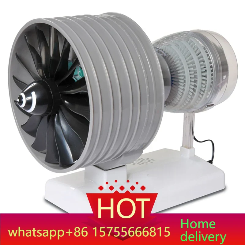 Model Kit Jet Engine - Flugzeugmotor-Modell Simulierter Aerojet Turbofan-Motor Bewegliches Spielzeug